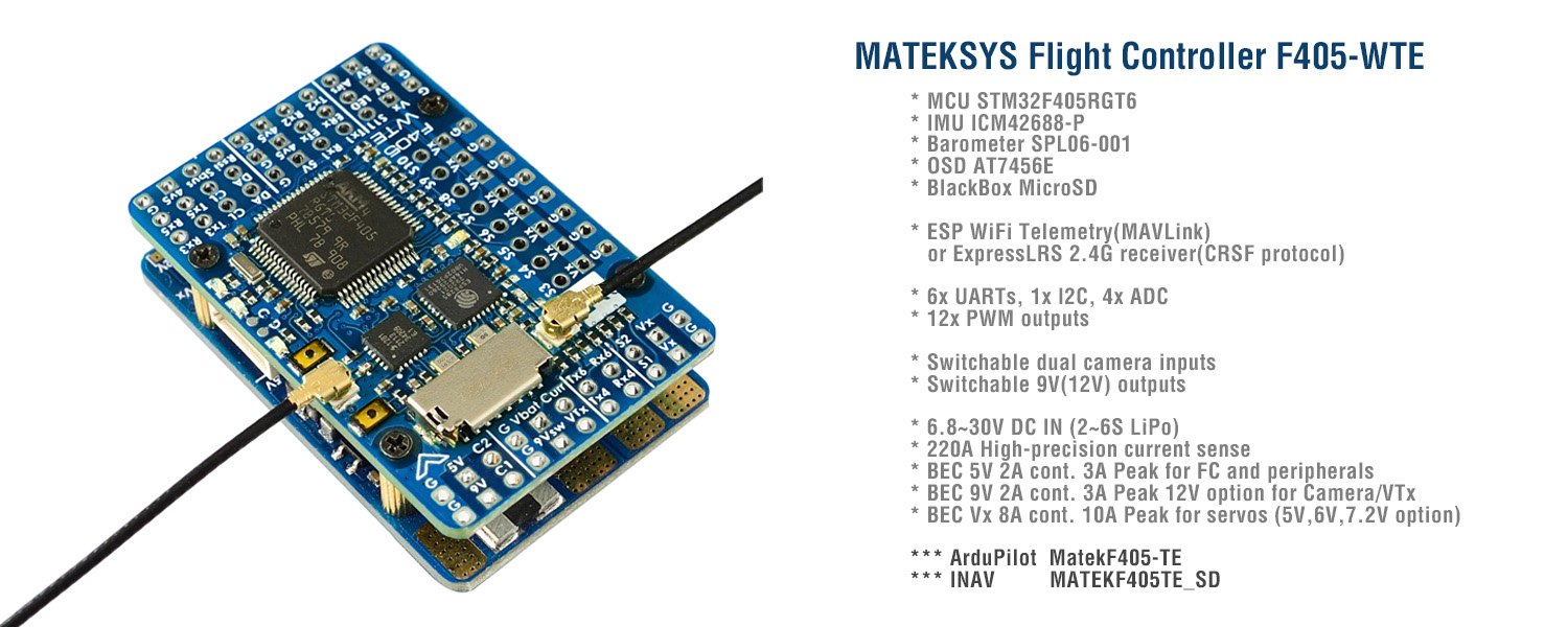 Matek Mateksys Flight Controll - Mateksys Flight Controller F405 Wte review and price